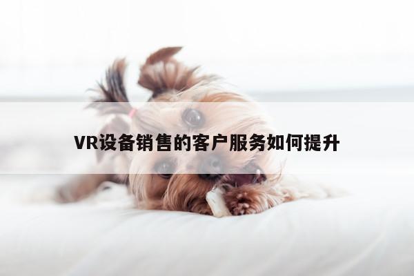 Bsports必一体育-VR设备销售的客户服务如何提升